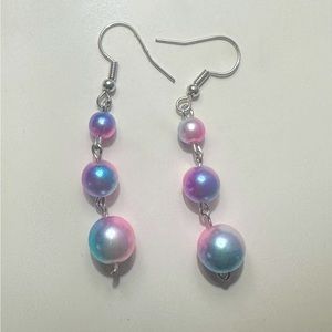 Iridescent Pearl Drop Earrings